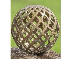Dekokugel Kugel Bathi Aluminium grün Gartendeko Dekoration Dekoidee (D 20cm)