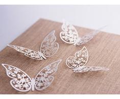 Streudeko Schmetterlinge weiß, ca. 8x5 cm, 10 St.