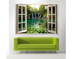 murando - 3D WANDILLUSION 140x100 cm Wandbild - Fototapete - Poster XXL - Fensterblick - Vlies Leinwand - Panorama Bilder - Dekoration - Natur Landscape
