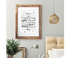 ilka parey wandtattoo-welt® A3 Print Illustration Poster Plakat Druck mit Spruch Liebe ist... p84