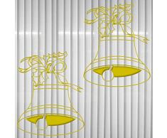 2 Glocken Aufkleber Glocke Weihnachtsglocke die cut Tattoo Wandtattoo Auto Fenster Deko Folie Weihnachten (gold metallic)
