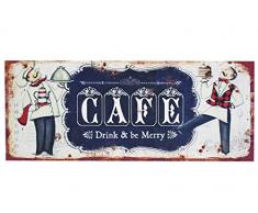 Retro Kunstdruck auf Leinwandbild Keilrahmen - Wandbild - Druck Bilder Wandbilder modern - Cafe Kaffee Küche Bar 50 x 20 x 2cm