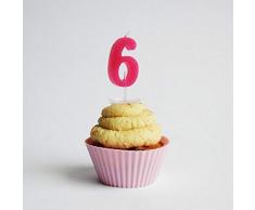 Geburtstagskerzen Zahlen Kuchen Torten Kerze Geburtstag Feier Kinder Party NEU, Zahl:6