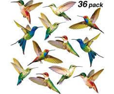 Kolibri Fenster Haftet Vogel Fenster Aufkleber Anti-Kollision Fenster Haftet Abziehbildern an, um Vogelschläge auf Fenster Glas(6 Stücke)
