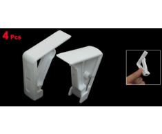 4 Pcs Tischdeckenklammern Tischtuch Klemme Klammer Clip Tischdeckenhalter weiß