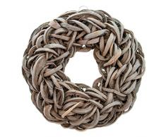 COURONNE Naturkranz Deko-Kranz Ø35cm in grau, gefertigt aus Baumrinde | Türkranz ganzjährig zum hängen oder als Tischdekoration im Shabby chic Design | Zeitloses Wohnaccessoir als Landhaus Natur-Deko