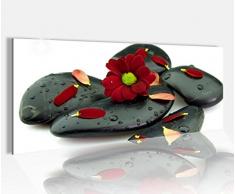 Acrylglasbild 100x40cm Wellness Steine Blume Feng Shui Glasbild Bilder Acrylglas Acrylglasbilder Wandbild 14A437, Acrylglas Größe1:100cmx40cm