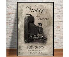 EBONP Wand Kunstdruck Leinwand Gemälde Poster und drucke Retro kameras Klassische Geschichte Moderne ölgemälde leinwand Kunst wandbilder für hauptdekoration wohnzimmer-20x28inch