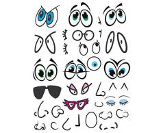 Heitmann Eierfarben - Freche Eierköpfe - Färbetabletten, Sticker und Eierbecher zum Basteln - für weiße und braune Eier