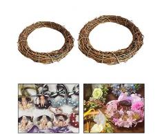 Weidenkranz Rattan Kränze Rebenkranz Dekokranz - 40 cm natur Rohling, Türkranz, DIY Deko-Kranz, Kranz-Rohling, Strohring