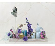 Ostern, Osterdekoration in Blau, Tischdekoration