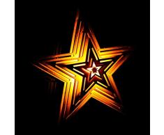 designfun LED HOLZSTERN WEIHNACHTSSTERN BELEUCHTET 15x14x5,2 cm MIT SAUGNAPF WEIHNACHTSDEKO