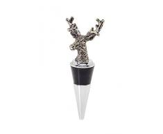 EDZARD Flaschenverschluss, Weinstopfen, Korken, 3er Set, mit Tierfiguren, Höhe 9 cm