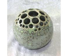 Kugelvase Steckvase Keramik Handarbeit 13 cm