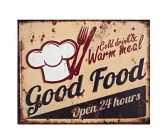 LB H&F Blechschild Blech Schild Küche Metallschild Wandbild Kochen Metall