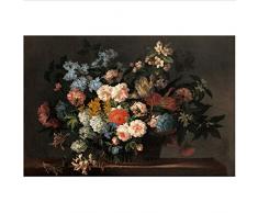 Newberli Stillleben Mit Blumenkorb Puzzle Erwachsener 1000 Stück Holzpuzzles Kinder Ölgemälde Künstlerische Einsicht Spielzeug 50X75Cm