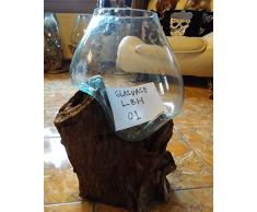 Wurzelholz Glas Vase XXL, Geschenk Deko Glas XXL, Einzigartige Gamal XXL, Wurzel Holz Liqva XXL, Teakholz Glas Vase XXL,Kaffeebaum Vase XXL, Blumenvase XXL, Design vase XXL