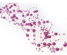 Perlengirlande fuchsia pink 5 Stück á 1,3m Tischdeko Hochzeit Taufe Weihnachten