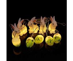 Morbuy Ostereier Deko, Osterdekoration Kaninchen Laternen Lichterkette Kinder Eier Basteln Baby Ostern Bemalen Ostern Geschenktüten Süße Tischdeko und Geschenk zu Oster (Gras)