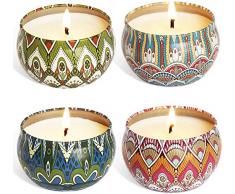 YIHANG Duftkerzen Geschenk-Set fur Damen, 4 Pack SojaWachs-Kerze, 4 * 2.5 Oz, Aromatherapie, Bad, Yoga, perfekt für Weihnachten, Geburtstag, Muttertag, Valentinstag