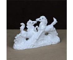 HZYDD HZY Desktop-Skulptur, kreative Porzellan-Skulptur Pferdengaloppieren Edelstein-Keramik-Mustang-Liebhaber Miniatur-Hochzeits-Dekoration handgemachte Ornament-Kunst-Geschenk