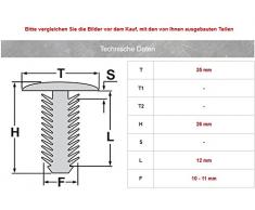15x Radlauf Tannenbaum clip Renault Clio Laguna Scenic Megane klips in Schwarz | CL-0097
