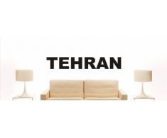 Wandtattoo w1065 mehrfarbige Wandschrift mit Sehenswürdigkeiten - Stadt Tehran 60x10