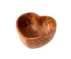 Windalf Deko Holz Schale ABIGAIL b: 16 cm Pralinenschale Obst & Geschenk Schale in Herzform Handarbeit aus Wurzelholz