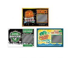 avandu Fake Rubbellose Scherzartikel im 3er Set - Spaßartikel Gadget