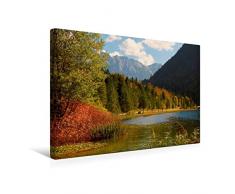 Calvendo Premium Textil-Leinwand 45 cm x 30 cm quer, Ferchensee, Mittenwald | Wandbild, Bild auf Keilrahmen, Fertigbild auf echter Leinwand, Leinwanddruck Natur Natur