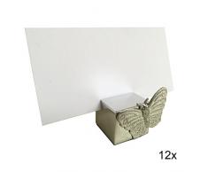 12x Tischkartenhalter Würfel Schmetterling silber EinsSein® Tischkartenhalter Platzkartenhalter Namenskartenhalter