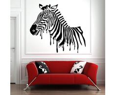 Dongwall Benutzerdefinierte Zebra Wandtattoo afrikanischen Tier Wanddekoration Aufkleber Kinderzimmer Selbstklebende Tapete Schlafzimmer Wohnkultur 65x57cm