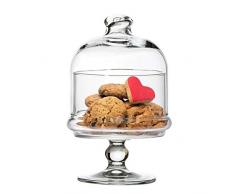SWEET HOME Kleiner Kuchenstand mit Glasglocke für SüÃŸigkeiten cod.AC00380LU cm 18,5h diam.10 by Varotto & Co.
