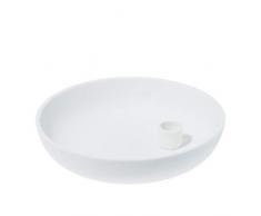 Storefactory - Lindatorp - Kerzenständer, Kerzenschale - Keramik - Weiß - Maße (ØxH): 21 x 5 cm