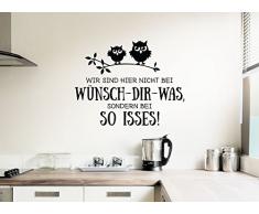 Grandora W1244 Wandtattoo Spruch Wir sind Hier Nicht bei Wünsch dir was. schwarz (BxH) 74 x 58 cm