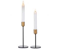 Nuptio 2 Stücke Hochzeit/Dinning Kerzenhalter, Herzstück Tisch Dekorative Kerzenhalter, Single-Head Taper Kerzenhalter Ornamente (Klein + Groß)