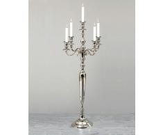 DAFLOXX 100cm KERZENLEUCHTER Silber 5-ARMIG KERZENSTÄNDER