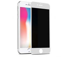 BENKS Panzerglas Sichtschutzfolie für iPhone 7/8/SE 2020, Anti Spy Vollbild Weiche Kante Displayschutzfolie Dunkel Privatsphäre Schützen Blickschutzfolie Security Folie für iPhone SE/8/7 - Weiß