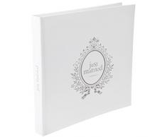 Gästebuch / Fotoalbum in weiss mit silbernem Aufdruck Just Married zur Hochzeit