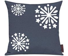 Kissenhülle für Auserwählte! Sofakissen Motiv Schneeflocke Weihnachten, Farbe blau