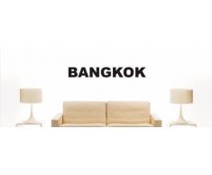 INDIGOS UG - WANDTATTOO / Wandsticker / Wandaufkleber / Aufkleber - W1179 Mehrfarbige Wandschrift mit Sehenswürdigkeiten und Stadtnamen Stadt Bangkok 80x10