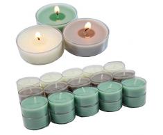 Smart-Planet® Kerzen Ambiente - 30 Stück Duftteelichter Teelichte Set Harmony angenehmer Duft - transparente Hülle - 4 Stunden Lange Brenndauer