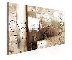 decomonkey Bilder Abstrakt 150x50 cm 1 Teilig Leinwandbilder Bild auf Leinwand Vlies Wandbild Kunstdruck Wanddeko Wand Wohnzimmer Wanddekoration Deko Modern beige braun