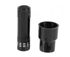 Eierprüfer, Eierkerzen-Tester, LED-Licht Geflügel Eierkerzen-Tester, helle, kühle LED-Licht-Kerzenlampe für alle Eiertypen, ultrahelle, tragbare Stromversorgung (ohne Batterien)(Schwarz)