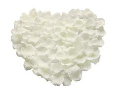 Rosenblätter,1000 Pack Seide Künstliche Rosenblüten Romantische Dekoration für Hochzeit Valentinstag Konfetti Tisch Streuung 5 * 5CM Weiß
