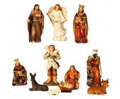 Geschenkestadl Krippenfiguren 11-teiliges Set Krippe Figuren bis 8,5 cm Weihnachten Maria Josef Jesus