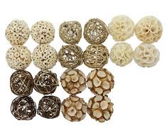 Deko-Kugel Natur im 20er Set