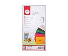Rayher 3102749 Verzierwachs, Set 10 Verzierwachsplatten, je 20 x 10 cm, Farben sortiert, Wachs zum Kerzen verzieren, Kerzenwachs, Wachsfolie