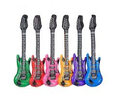 12Pcs Luft Gitarre, Aufblasbare Prop, Aufblasbare Gitarre musikalische Instrumente Spielzeug