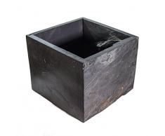 Yuchengstone Schiefer-Übertopf Blumentopf Pflanzentopf Pflanzkübel Vase aus Naturstein, Gartenbedarf sehr Massiv, in unterschiedlichen Größen erhältlich (BTH ca. 40x40x30 cm)